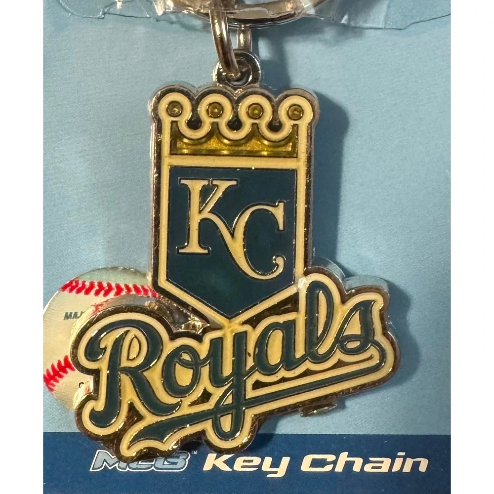Kansas City Royals MLB Keychain Set 3pk Fanatix KC Logo Blue Silver New NWT